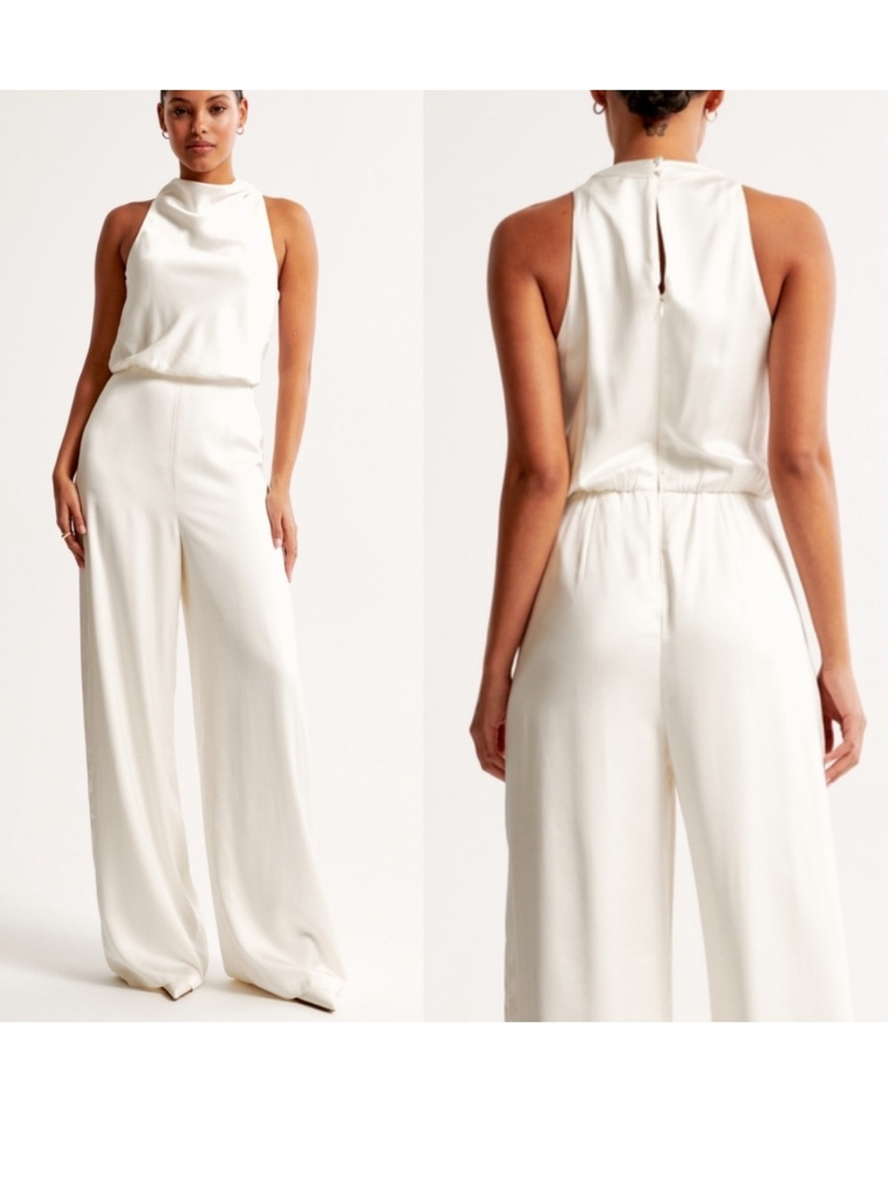 NWT Abercrombie & Fitch Women's White and Cream Jumpsuit